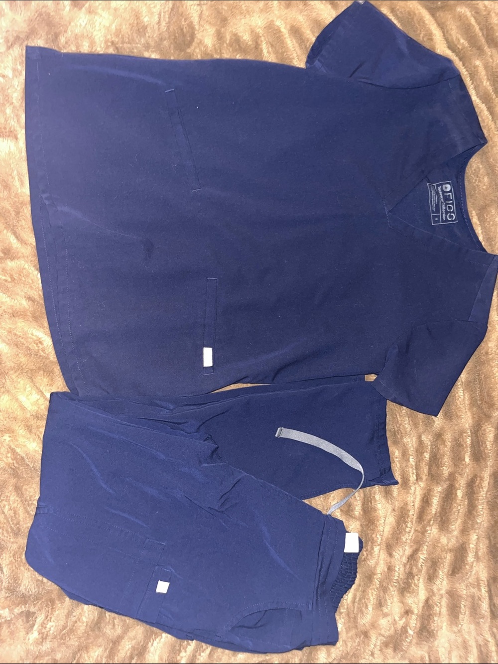 Figs Women's Navy Scrub Top and Pants Set